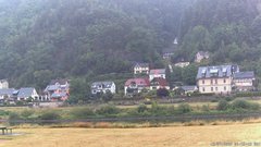 view from Webcam in Bad Schandau, Krippen & Postelwitz on 2025-07-12
