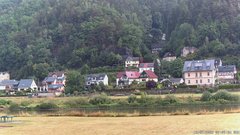 view from Webcam in Bad Schandau, Krippen & Postelwitz on 2025-07-13