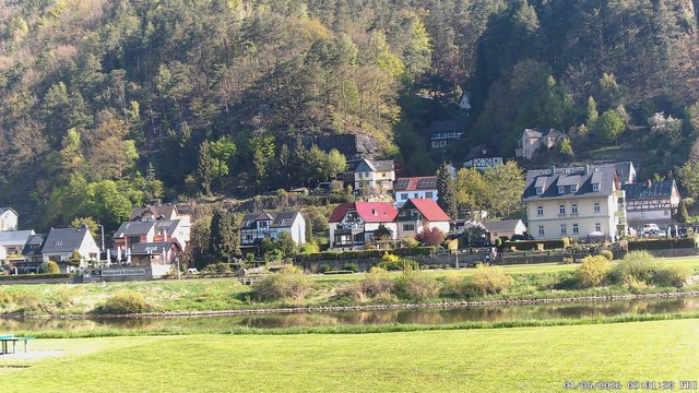 time-lapse frame, Webcam in Bad Schandau, Krippen & Postelwitz webcam