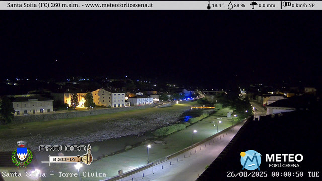 time-lapse frame, Santa Sofia - Torre Civica webcam
