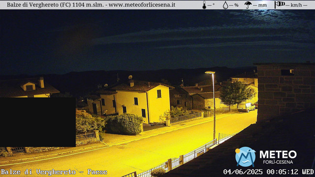 time-lapse frame, Balze di Verghereto - Paese webcam