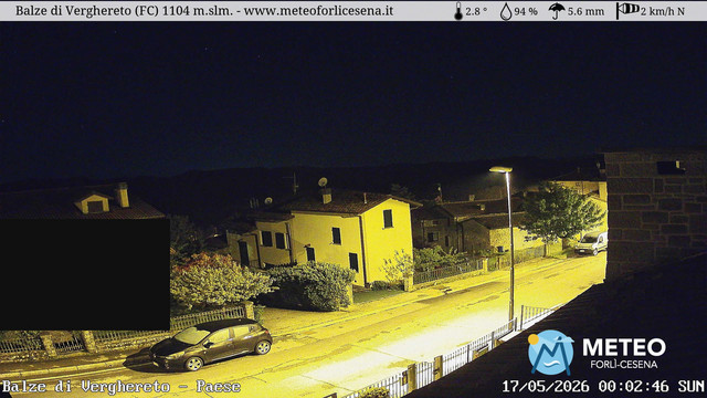 time-lapse frame, Balze di Verghereto - Paese webcam