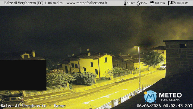 time-lapse frame, Balze di Verghereto - Paese webcam
