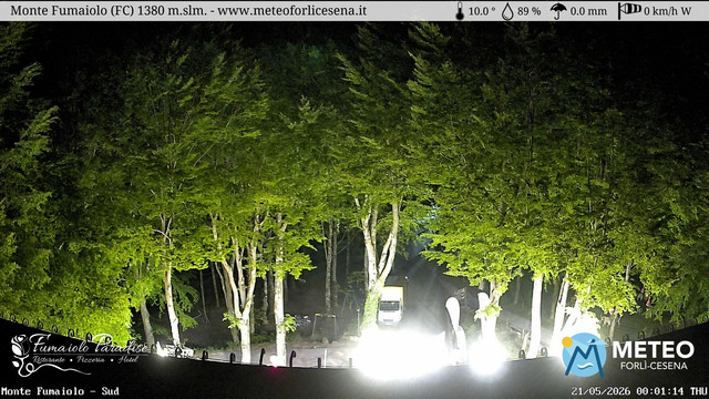 time-lapse frame, Monte Fumaiolo webcam