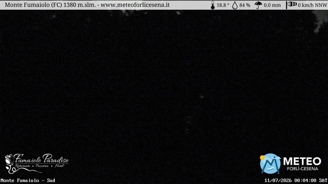 time-lapse frame, Monte Fumaiolo webcam