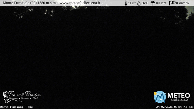 time-lapse frame, Monte Fumaiolo webcam