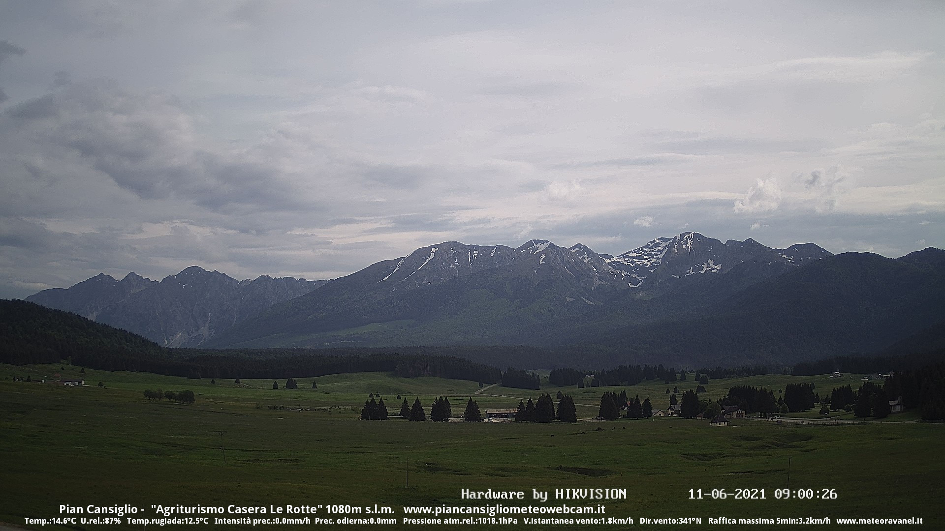 time-lapse frame, Pian Cansiglio - Casera Le Rotte webcam