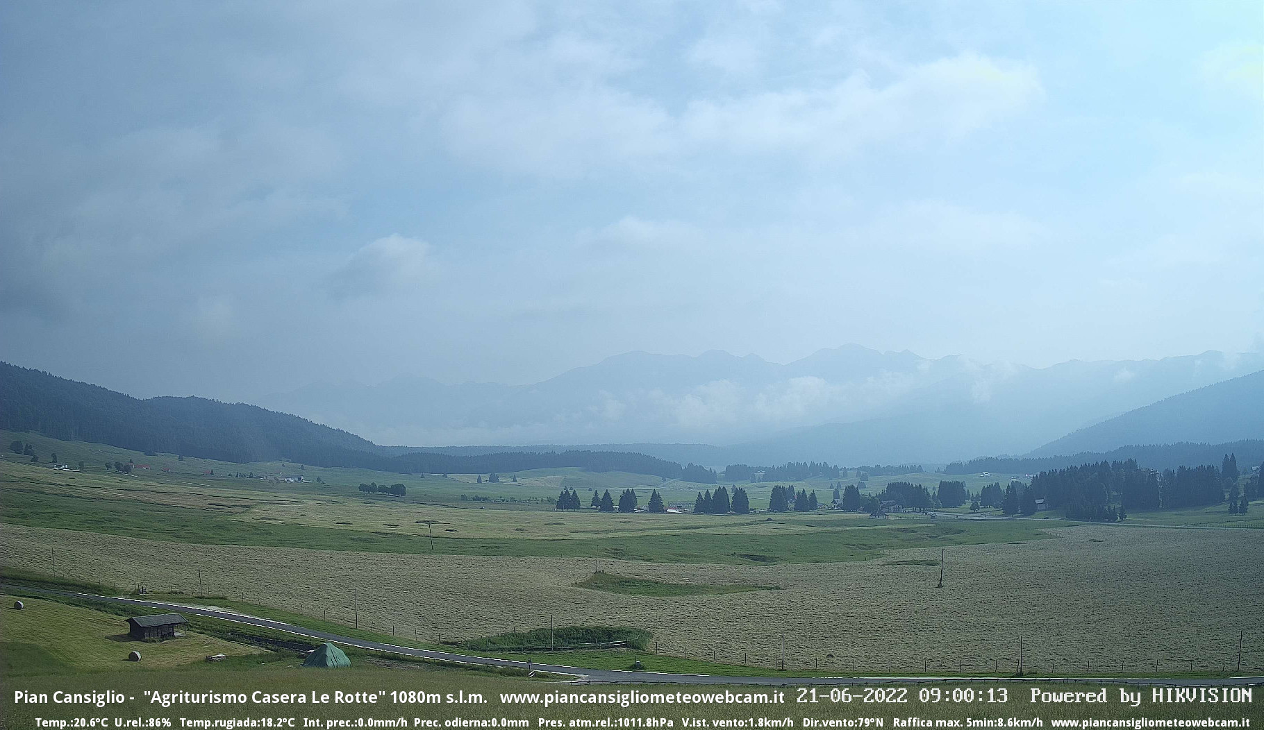 time-lapse frame, Pian Cansiglio - Casera Le Rotte webcam