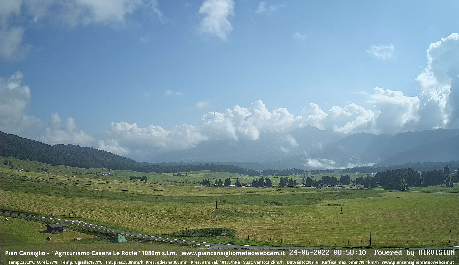 time-lapse frame, Pian Cansiglio - Casera Le Rotte webcam