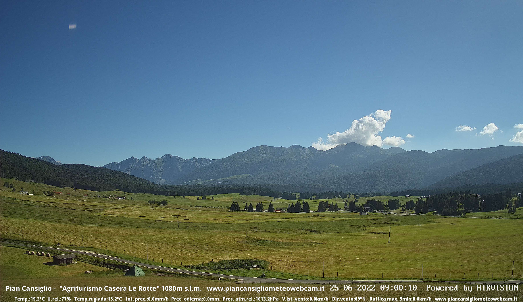 time-lapse frame, Pian Cansiglio - Casera Le Rotte webcam