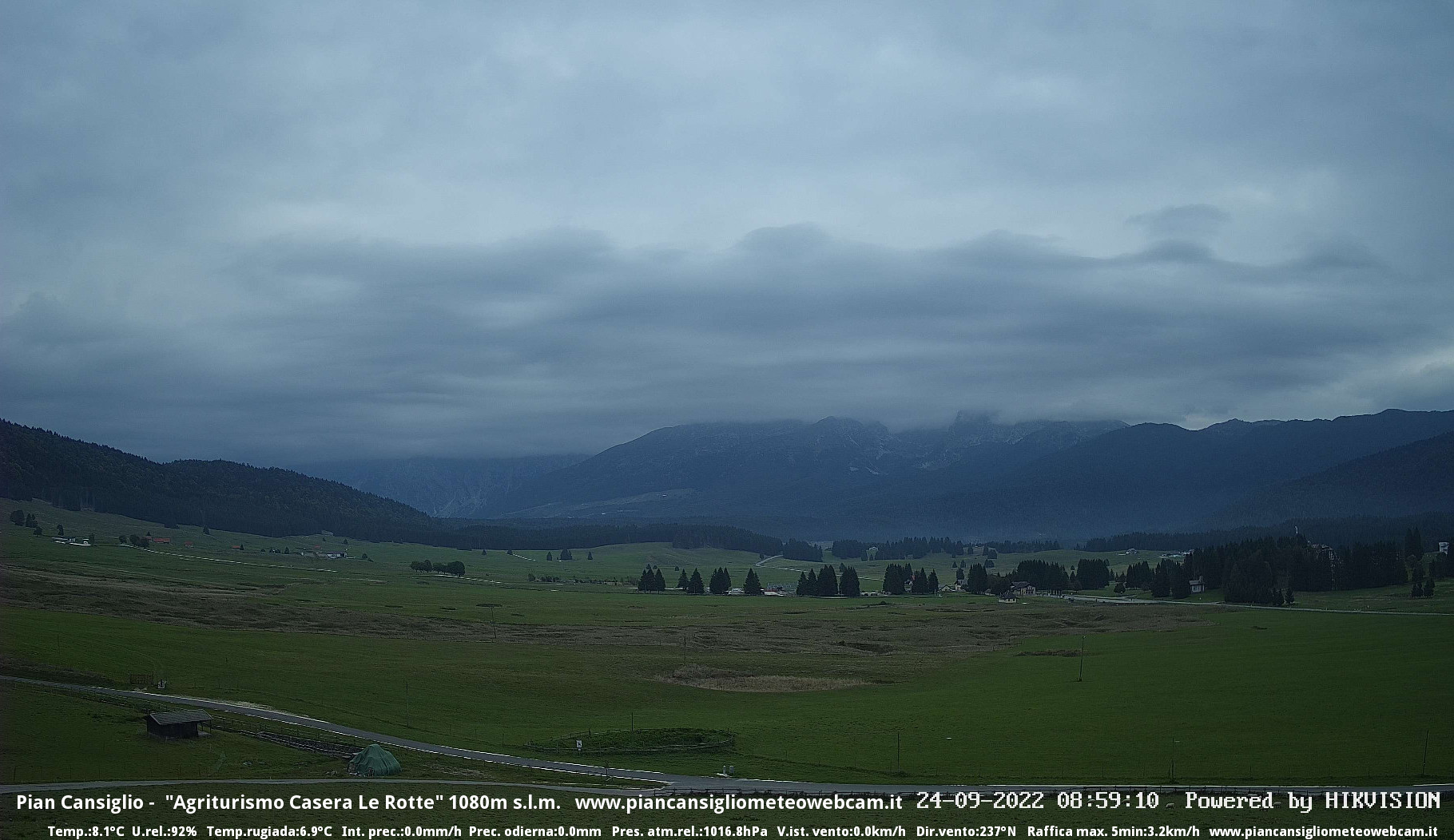 time-lapse frame, Pian Cansiglio - Casera Le Rotte webcam