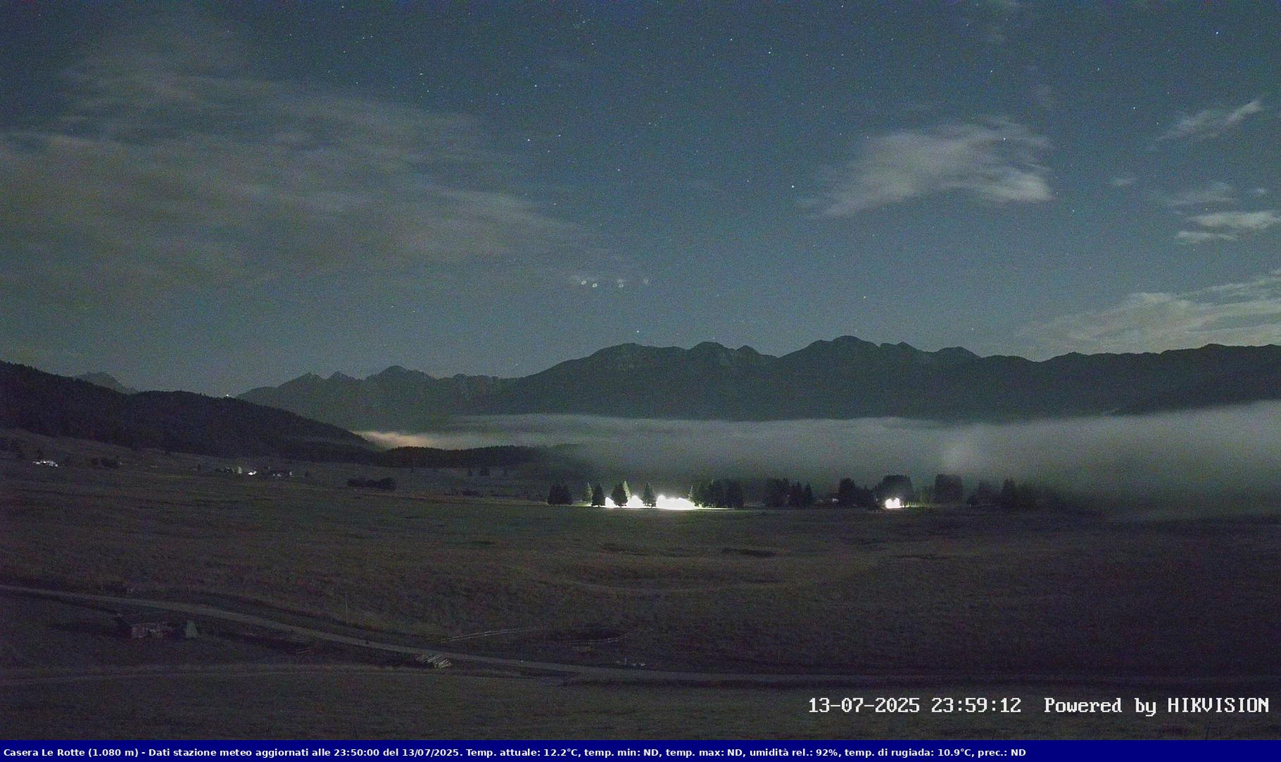 time-lapse frame, Pian Cansiglio - Casera Le Rotte webcam