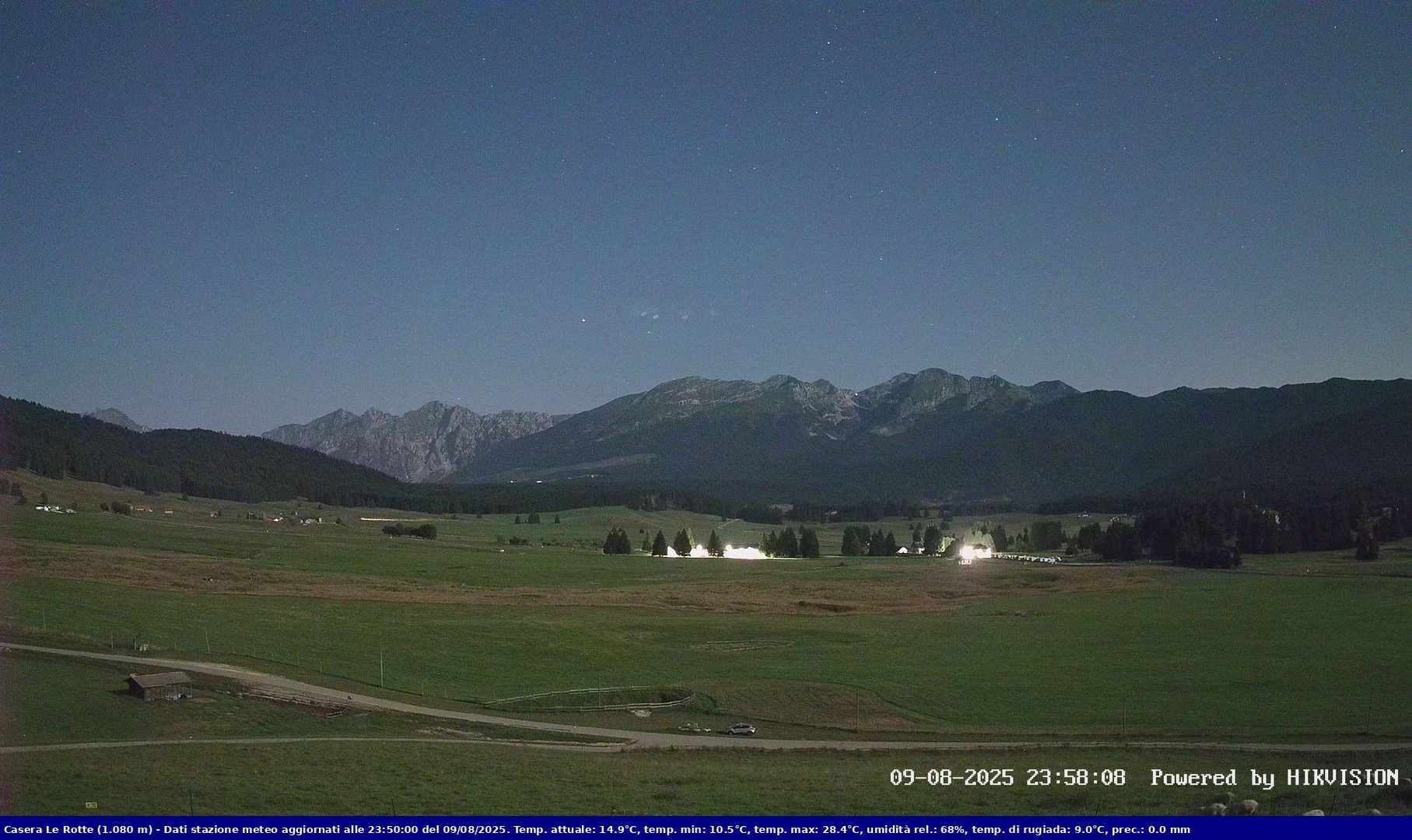 time-lapse frame, Pian Cansiglio - Casera Le Rotte webcam