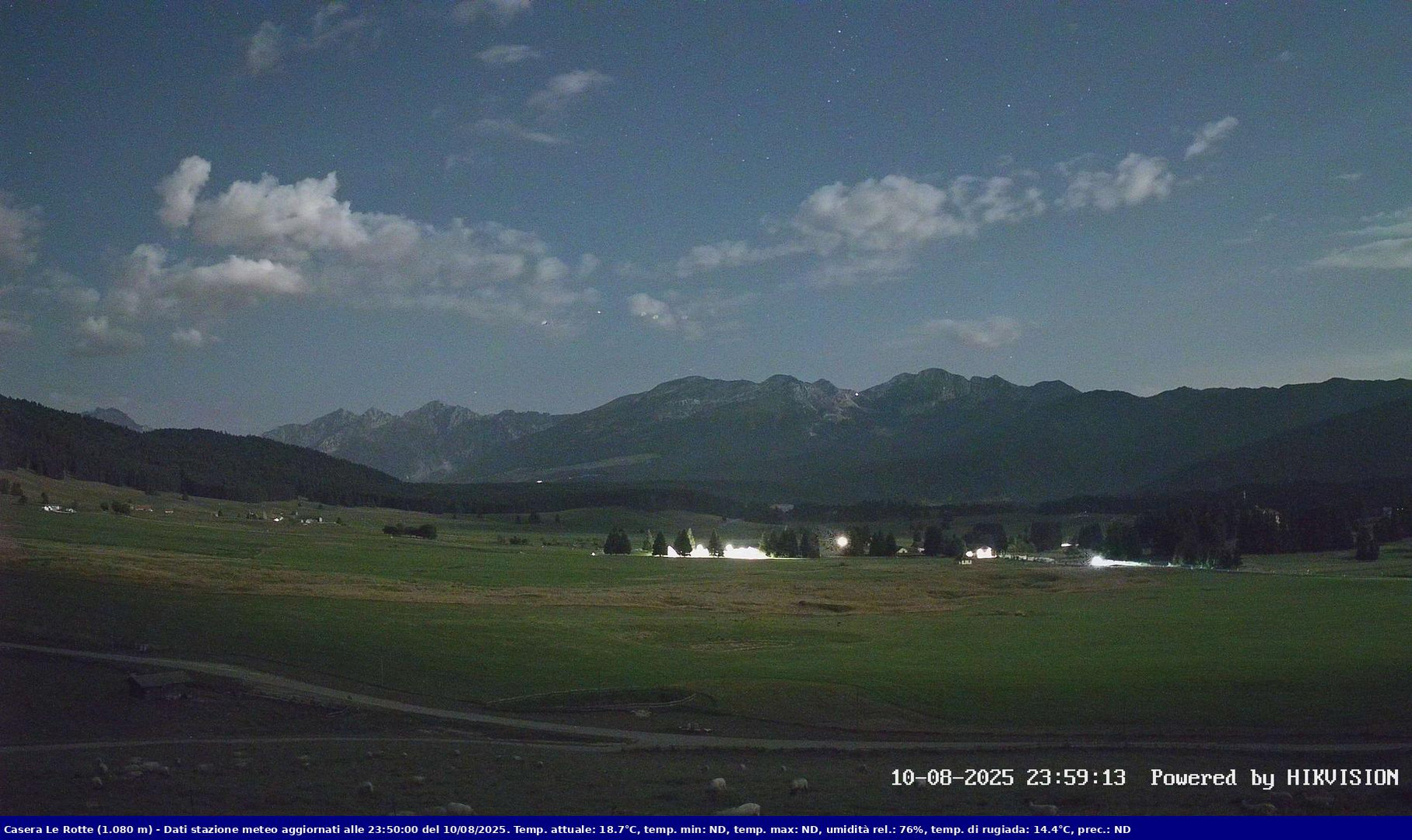 time-lapse frame, Pian Cansiglio - Casera Le Rotte webcam