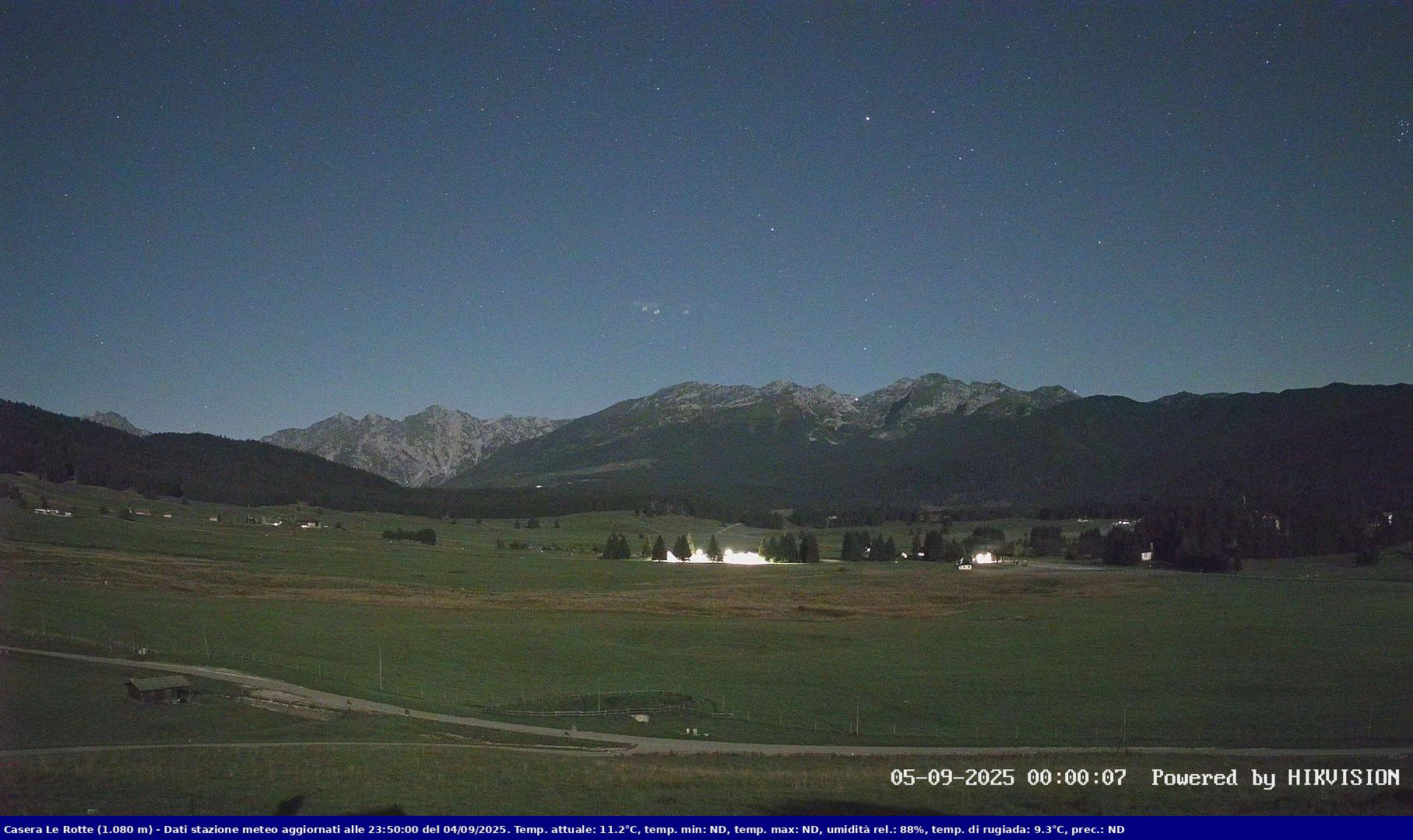 time-lapse frame, Pian Cansiglio - Casera Le Rotte webcam