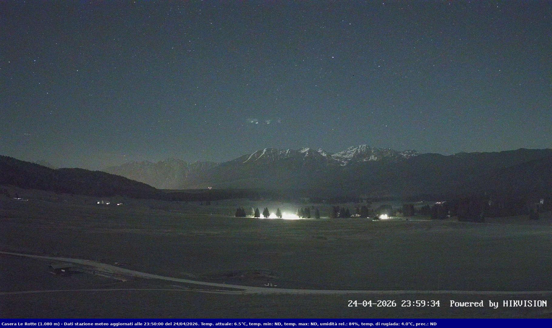 time-lapse frame, Pian Cansiglio - Casera Le Rotte webcam