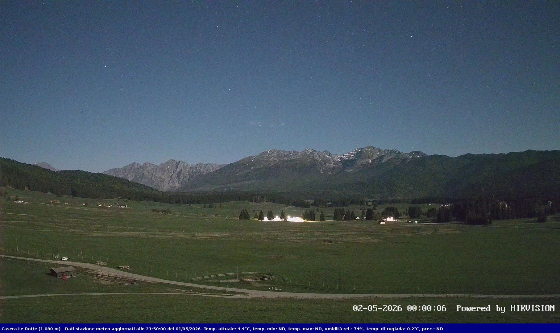 time-lapse frame, Pian Cansiglio - Casera Le Rotte webcam