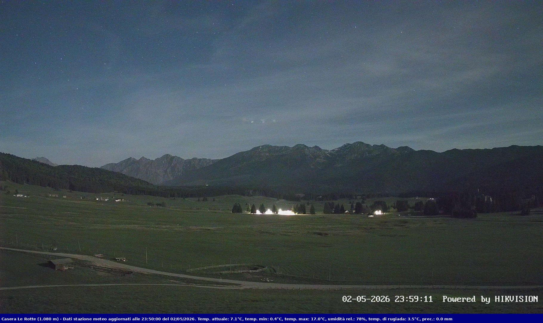 time-lapse frame, Pian Cansiglio - Casera Le Rotte webcam
