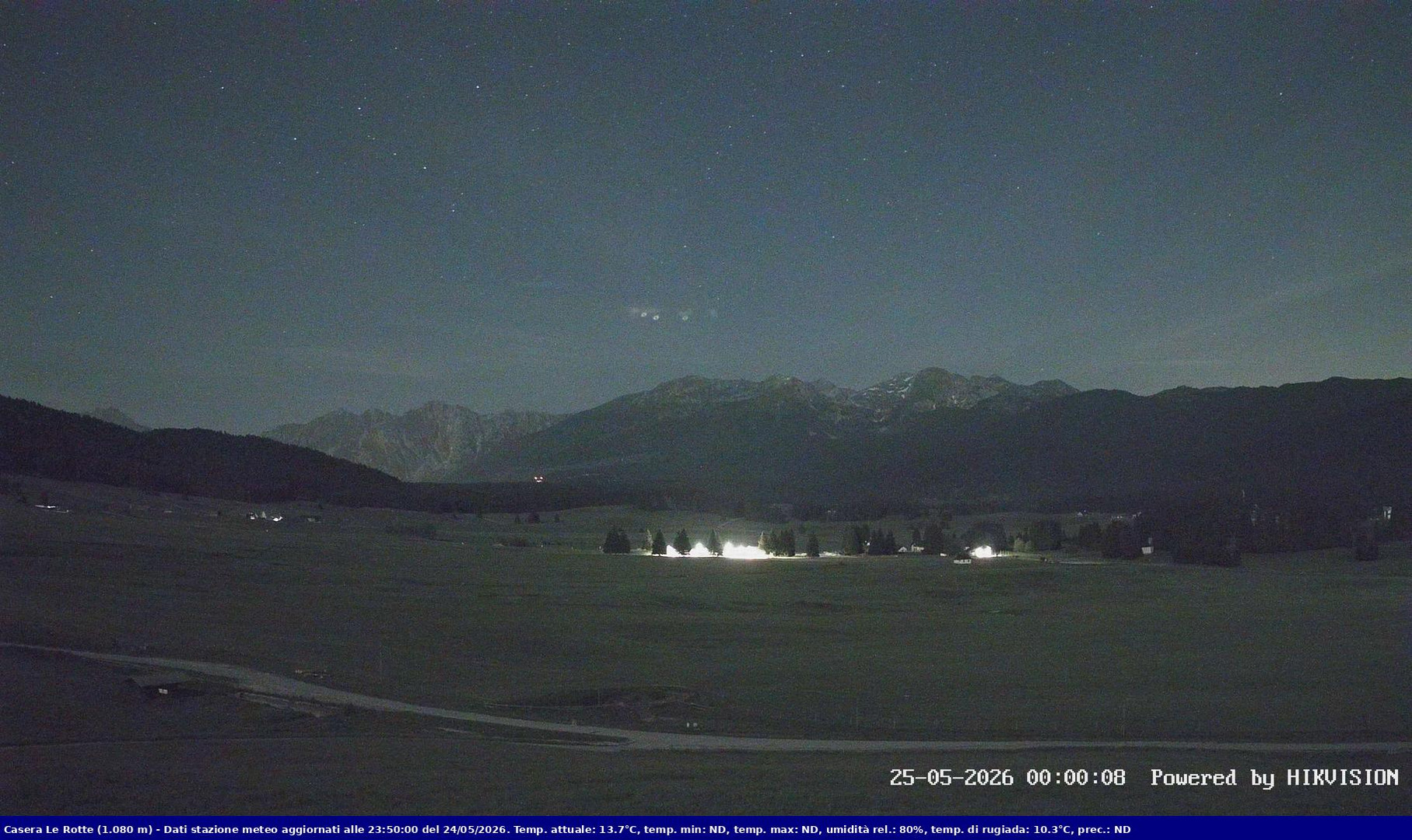 time-lapse frame, Pian Cansiglio - Casera Le Rotte webcam