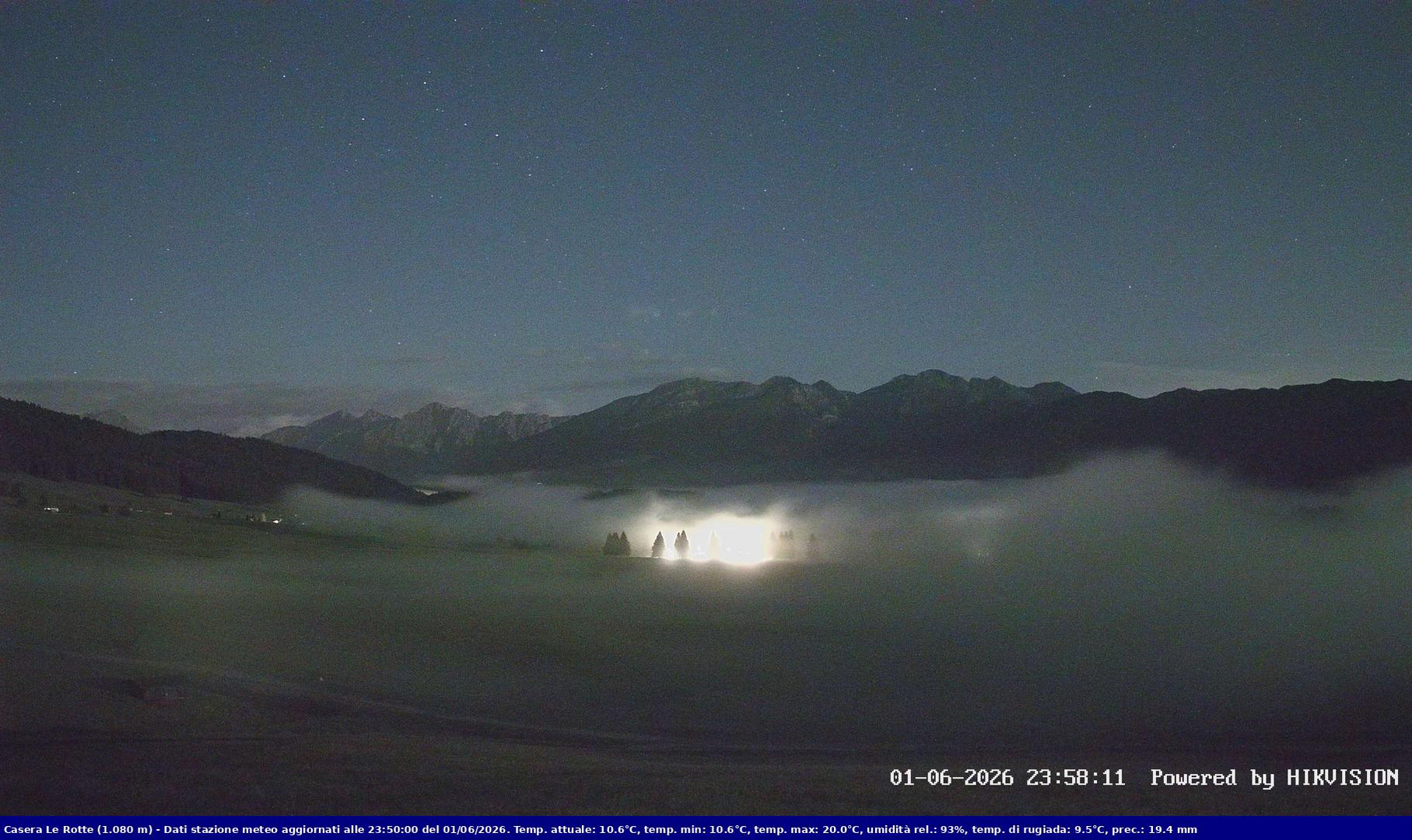 time-lapse frame, Pian Cansiglio - Casera Le Rotte webcam