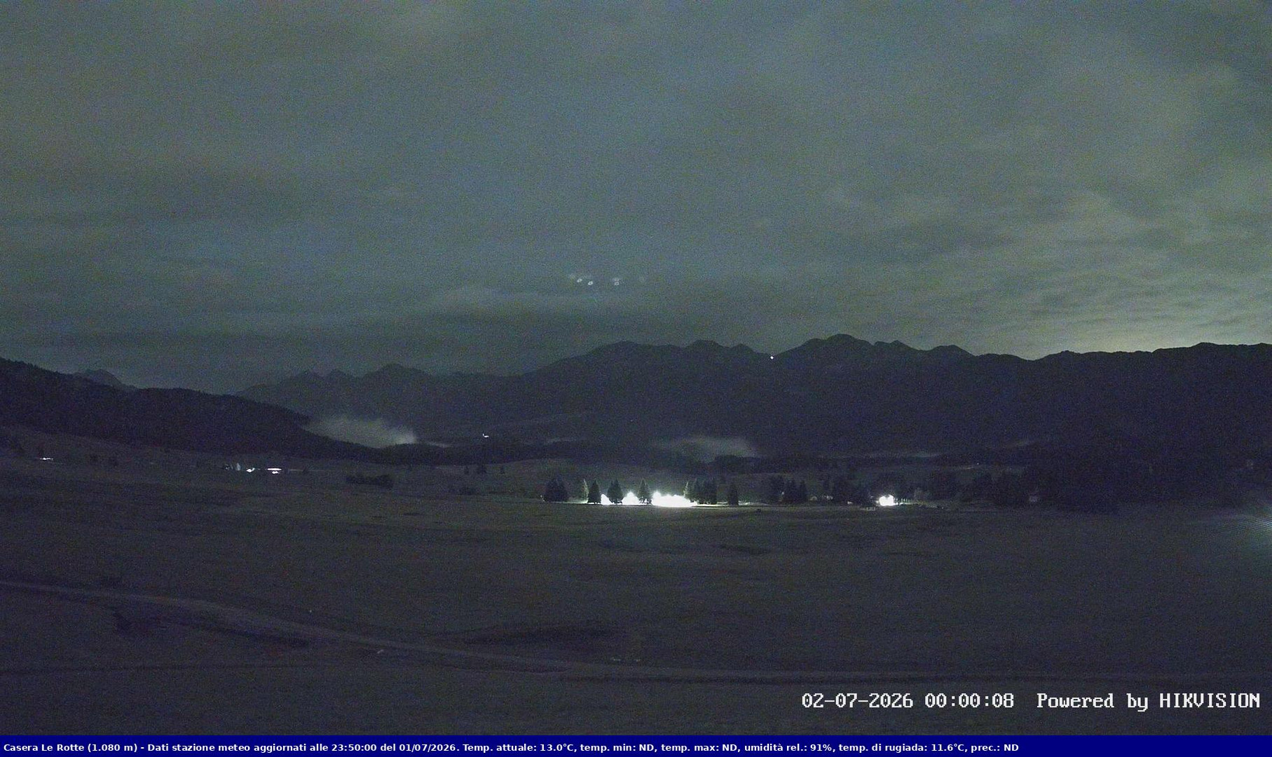 time-lapse frame, Pian Cansiglio - Casera Le Rotte webcam