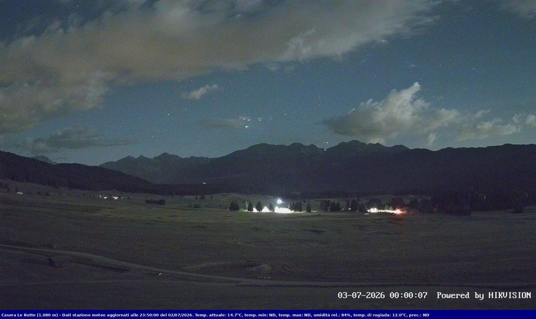 time-lapse frame, Pian Cansiglio - Casera Le Rotte webcam