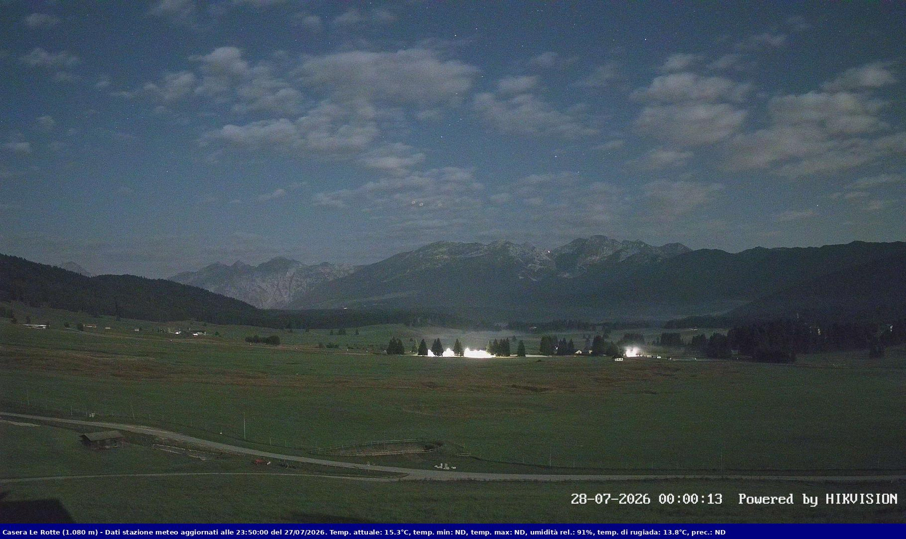 time-lapse frame, Pian Cansiglio - Casera Le Rotte webcam