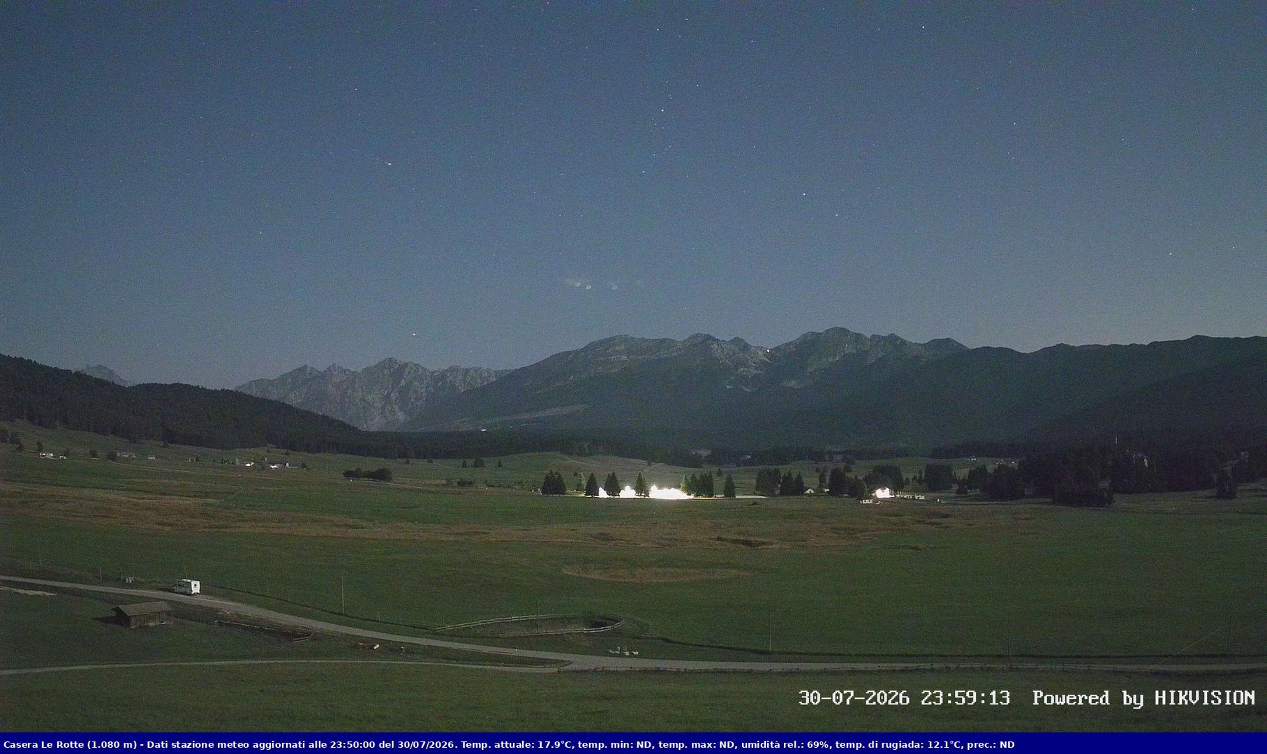 time-lapse frame, Pian Cansiglio - Casera Le Rotte webcam