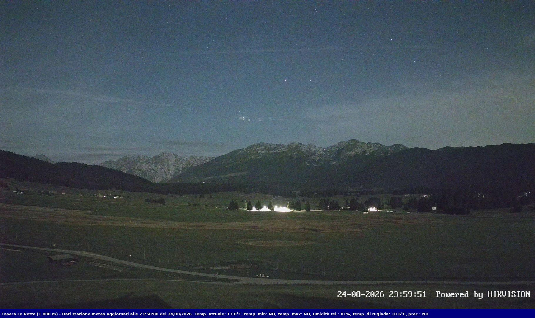 time-lapse frame, Pian Cansiglio - Casera Le Rotte webcam