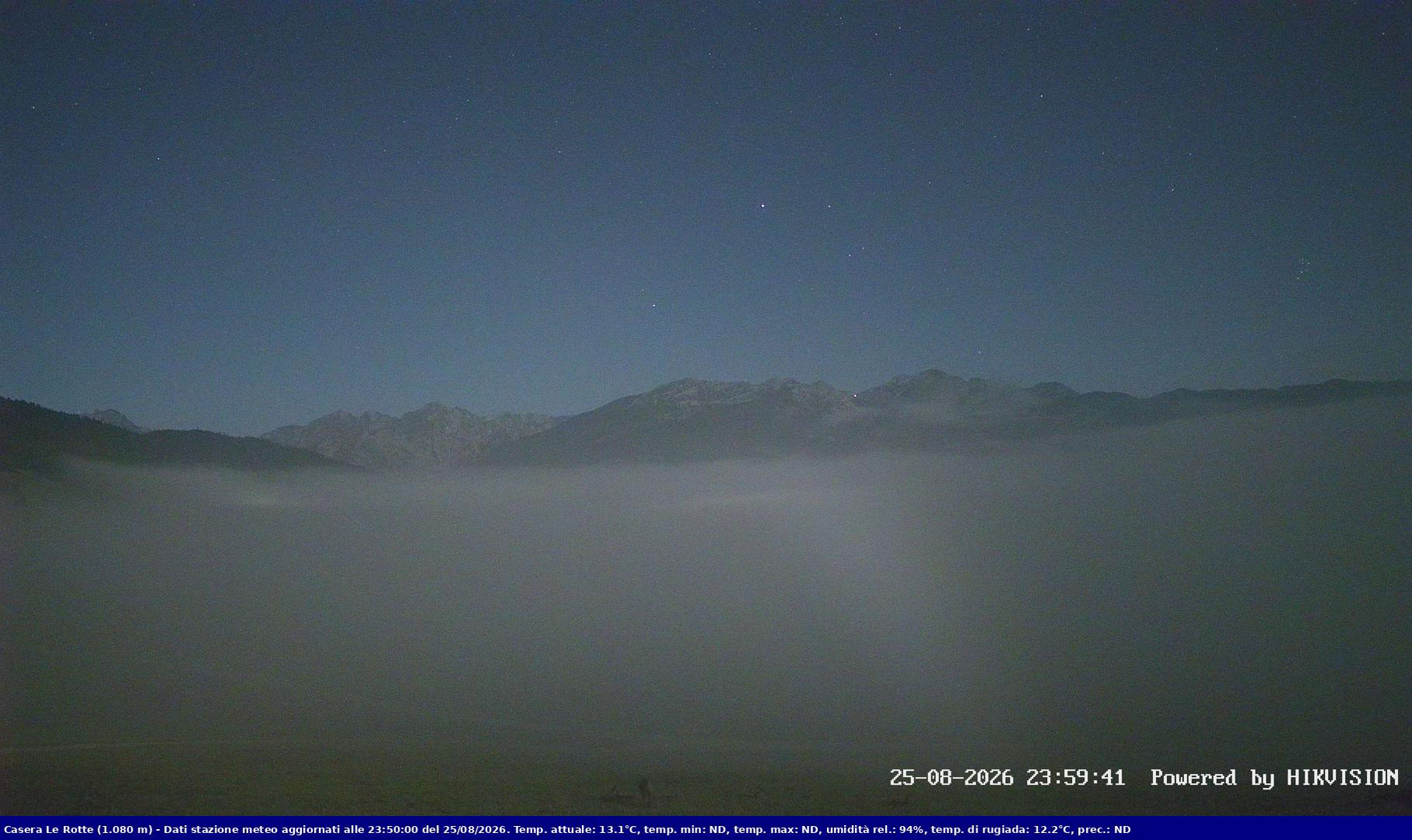 time-lapse frame, Pian Cansiglio - Casera Le Rotte webcam