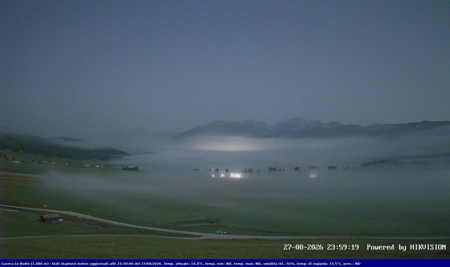 time-lapse frame, Pian Cansiglio - Casera Le Rotte webcam