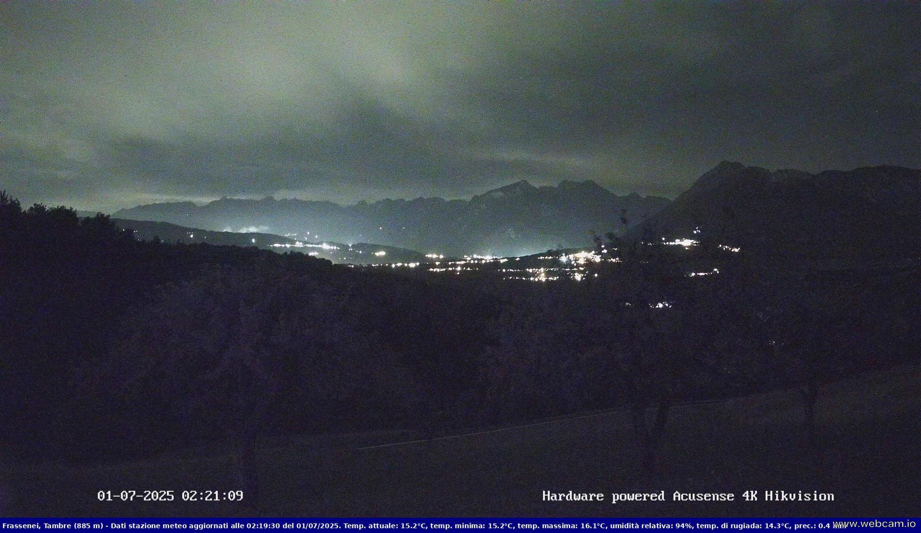 time-lapse frame, Webcam Tambre - Fraz. Frassinei (BL) webcam