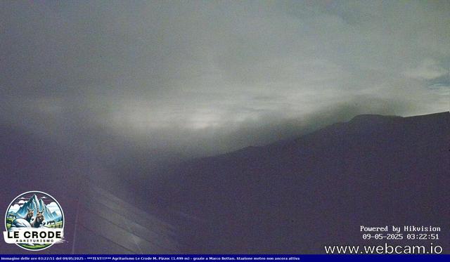 time-lapse frame, Agriturismo Le Crode - M. Pizzoc 1499m webcam