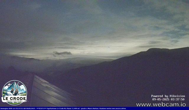 time-lapse frame, Agriturismo Le Crode - M. Pizzoc 1499m webcam