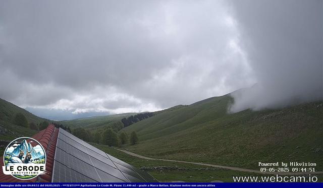 time-lapse frame, Agriturismo Le Crode - M. Pizzoc 1499m webcam