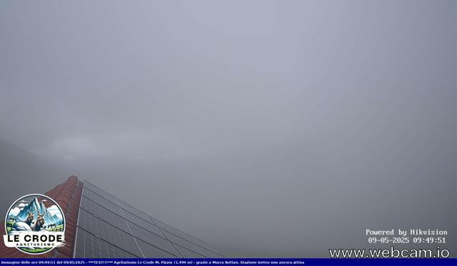 time-lapse frame, Agriturismo Le Crode - M. Pizzoc 1499m webcam