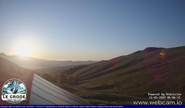 time-lapse frame, Agriturismo Le Crode - M. Pizzoc 1499m webcam