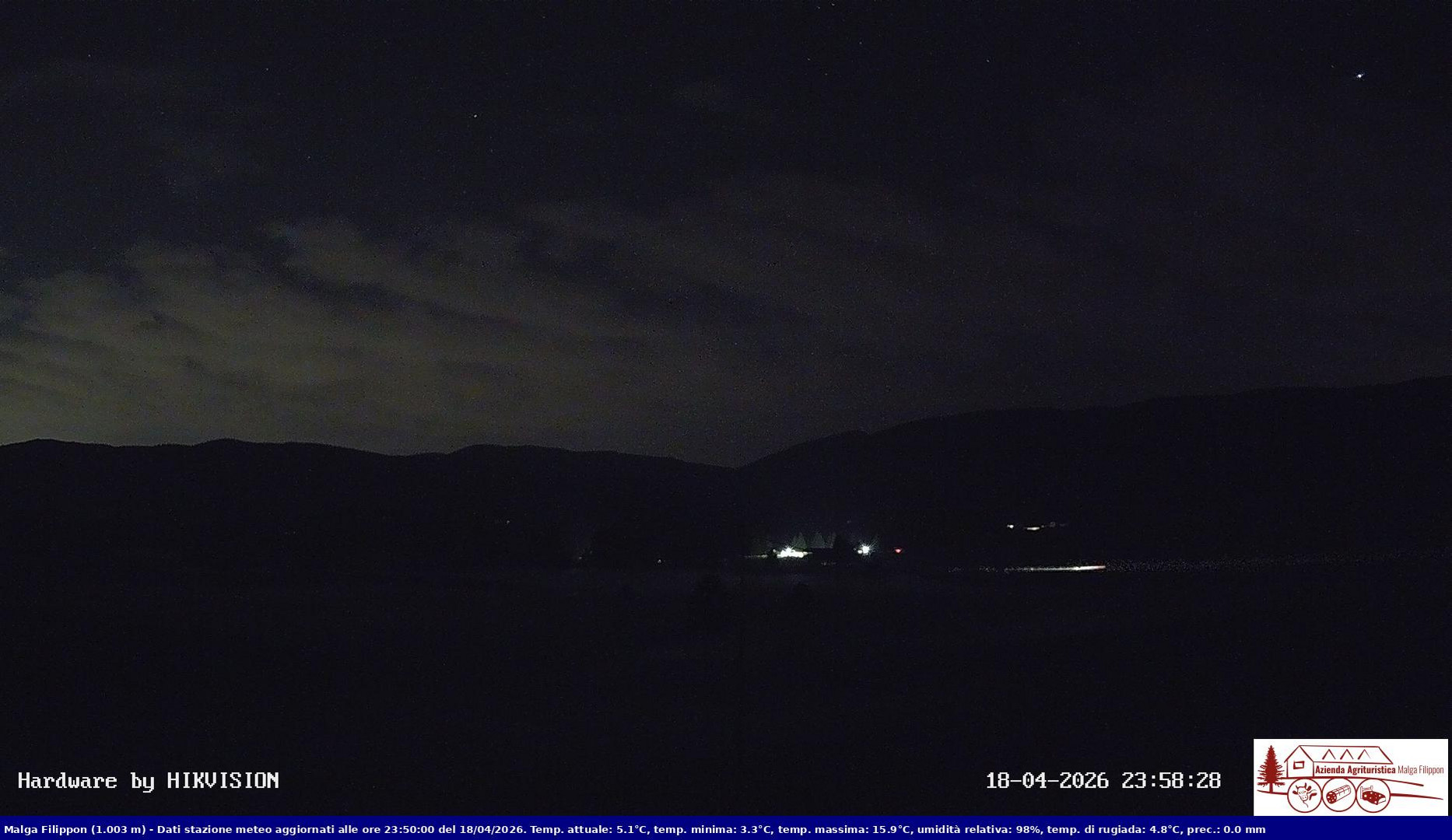 time-lapse frame, Pian Cansiglio - Agriturismo Malga Filippon webcam