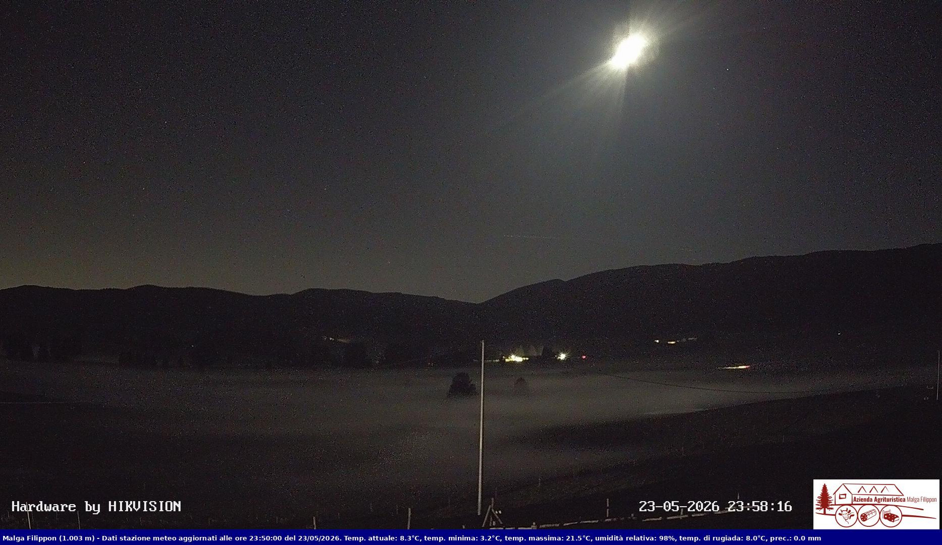 time-lapse frame, Pian Cansiglio - Agriturismo Malga Filippon webcam