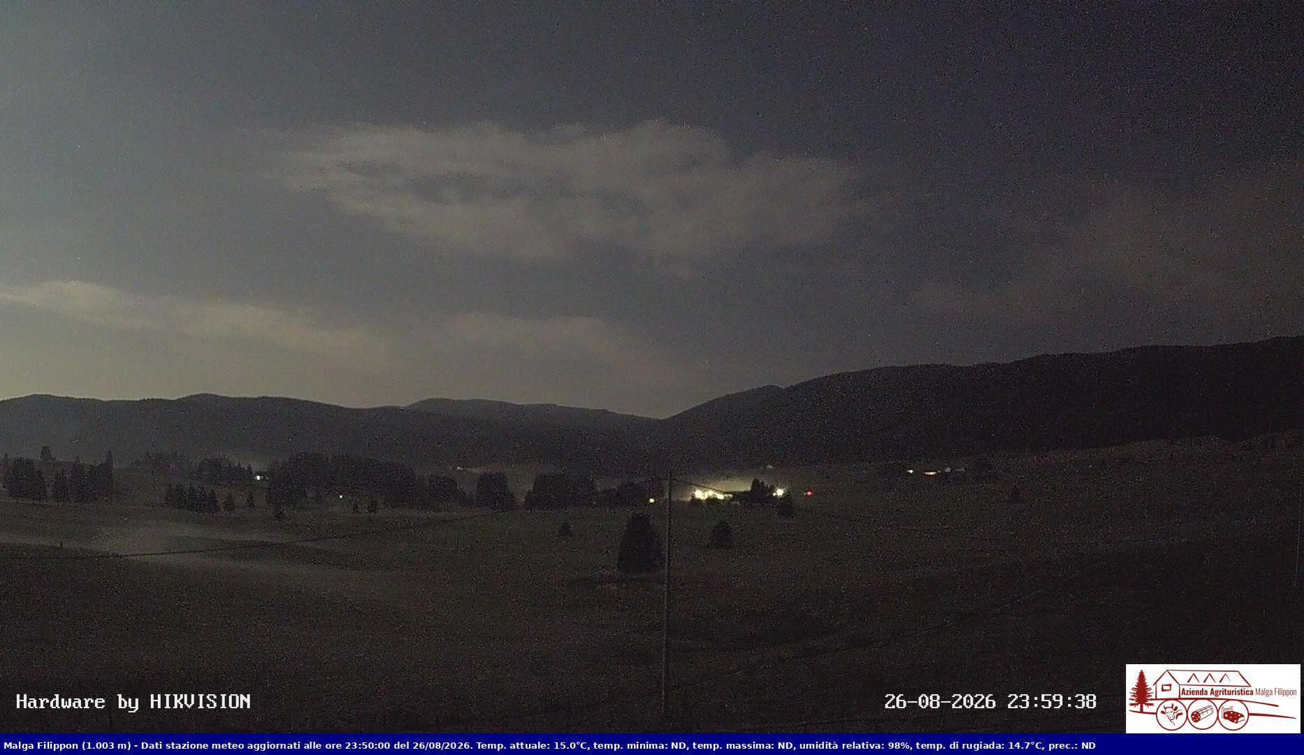 time-lapse frame, Pian Cansiglio - Agriturismo Malga Filippon webcam