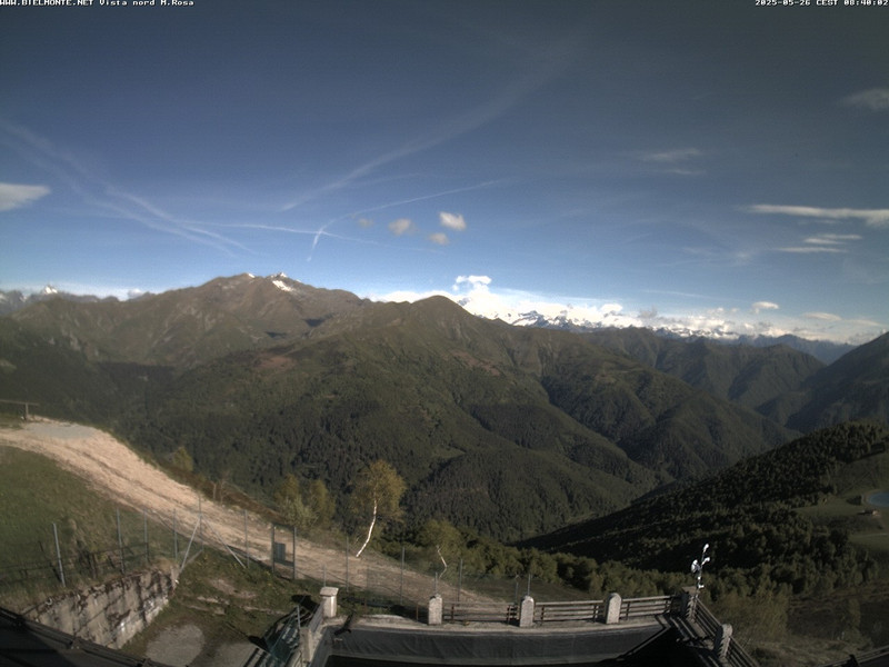 time-lapse frame, Bielmonte M. Marca vista M. Rosa e Valsessera webcam