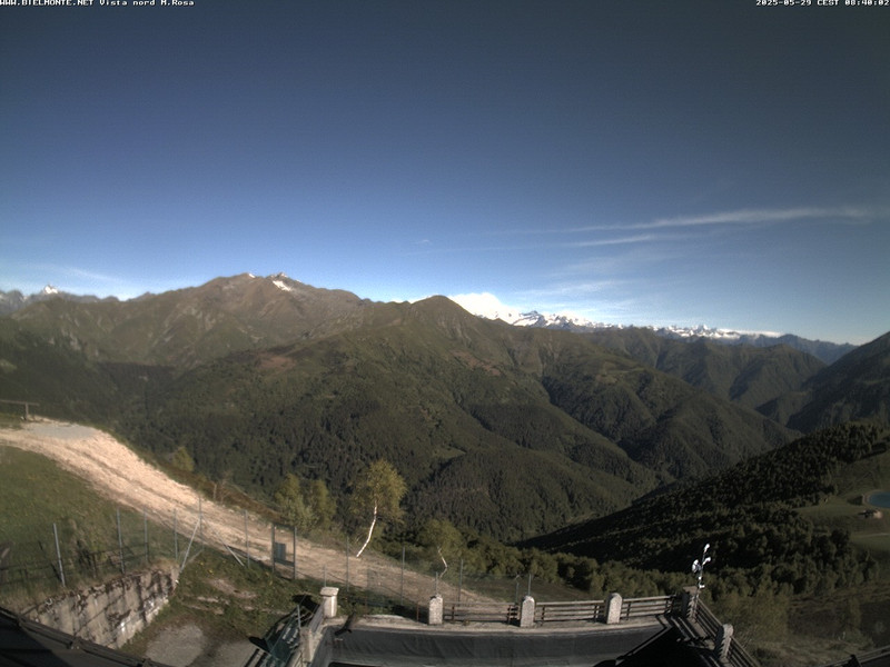 time-lapse frame, Bielmonte M. Marca vista M. Rosa e Valsessera webcam