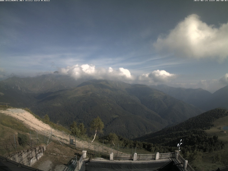 time-lapse frame, Bielmonte M. Marca vista M. Rosa e Valsessera webcam