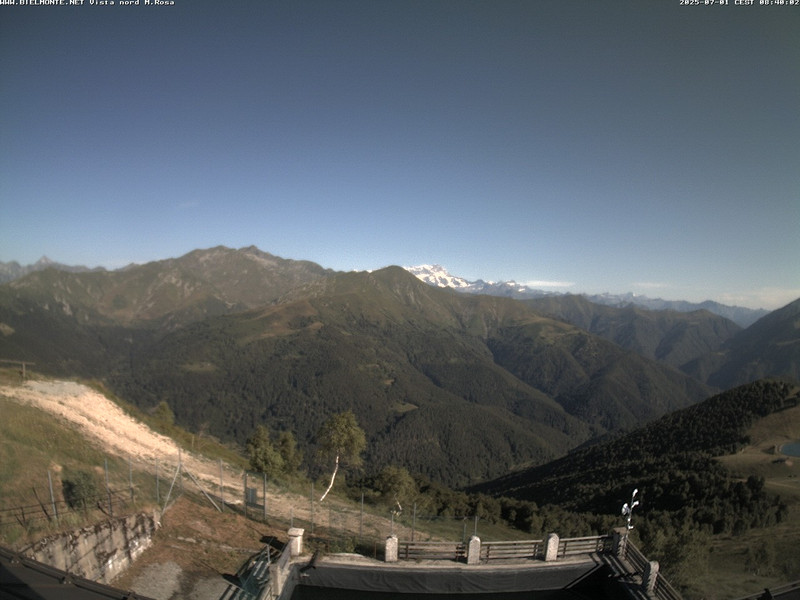time-lapse frame, Bielmonte M. Marca vista M. Rosa e Valsessera webcam