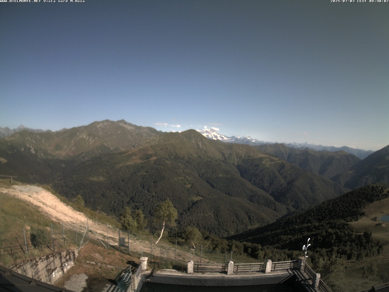 time-lapse frame, Bielmonte M. Marca vista M. Rosa e Valsessera webcam