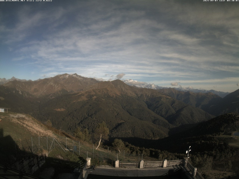 time-lapse frame, Bielmonte M. Marca vista M. Rosa e Valsessera webcam
