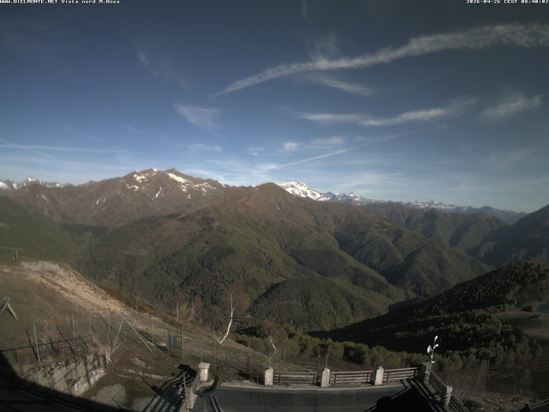 time-lapse frame, Bielmonte M. Marca vista M. Rosa e Valsessera webcam