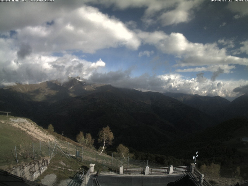 time-lapse frame, Bielmonte M. Marca vista M. Rosa e Valsessera webcam