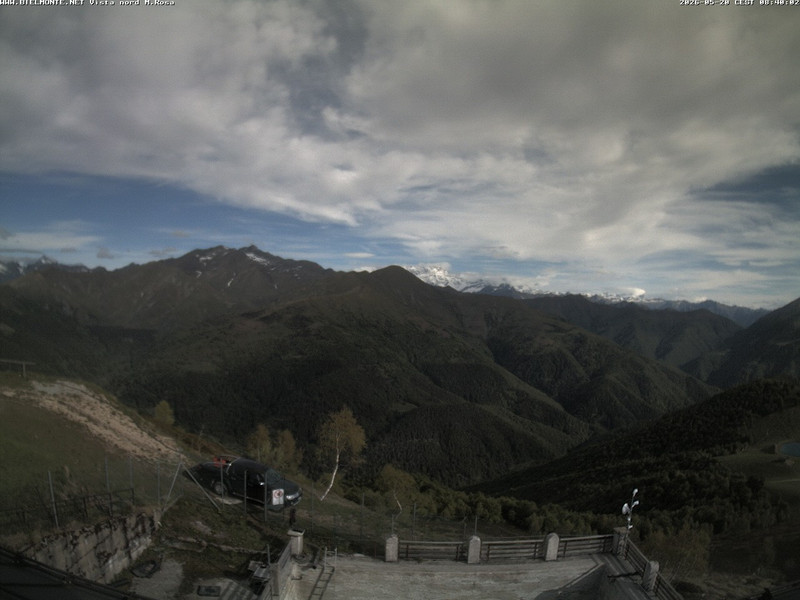 time-lapse frame, Bielmonte M. Marca vista M. Rosa e Valsessera webcam