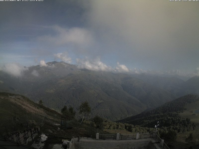 time-lapse frame, Bielmonte M. Marca vista M. Rosa e Valsessera webcam